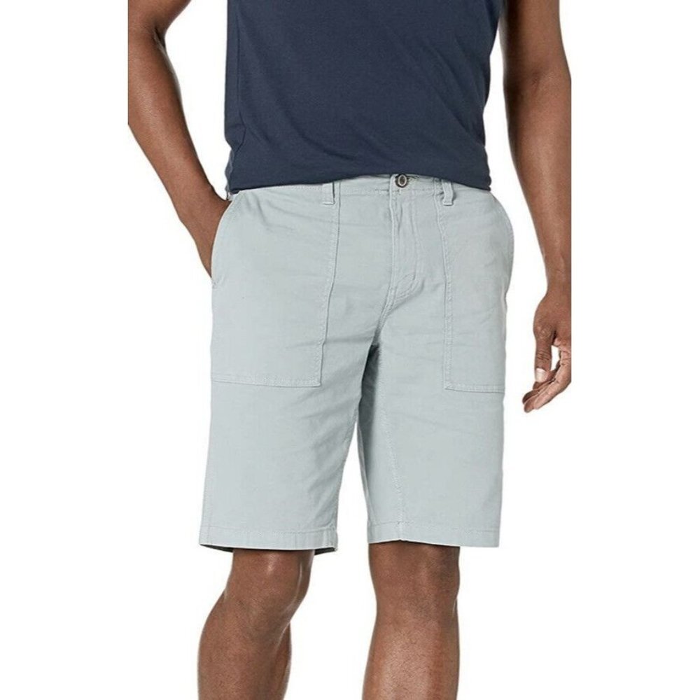 Goodthreads Men's 11" Inseam Stretch Canvas Utility Short, Light Green 42